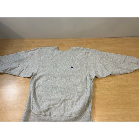 Vintage Champion Sweatshirt Light Gray Womans Size XL 100% Cotton - Picture 7 of 8